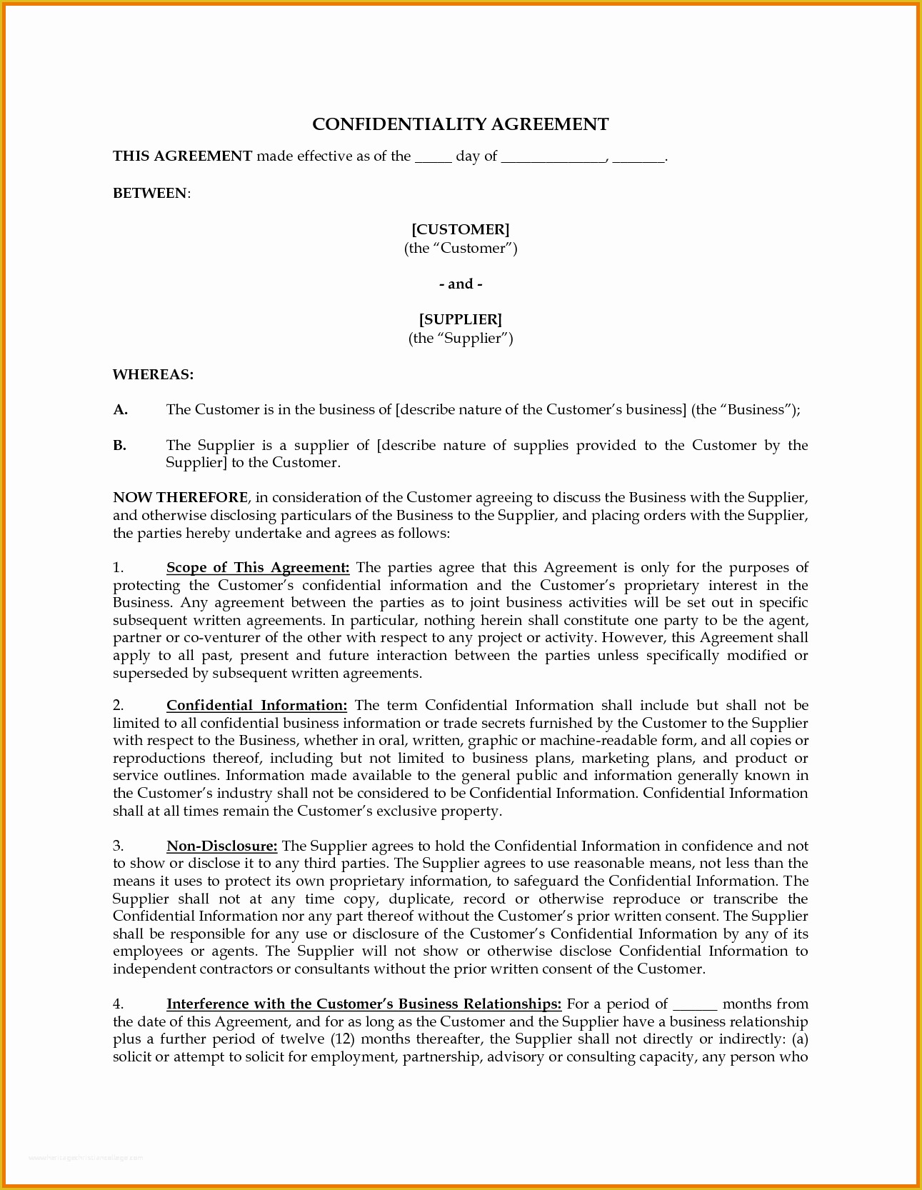 Free Nda Agreement Template Of Nda Template Word Portablegasgrillweber