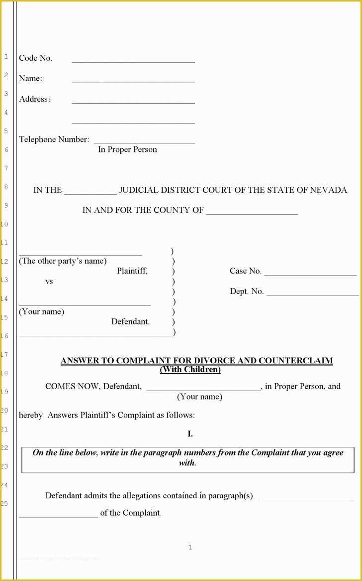 Free Nevada Will Template Of 1 Nevada Last Will and Testament form Free Download