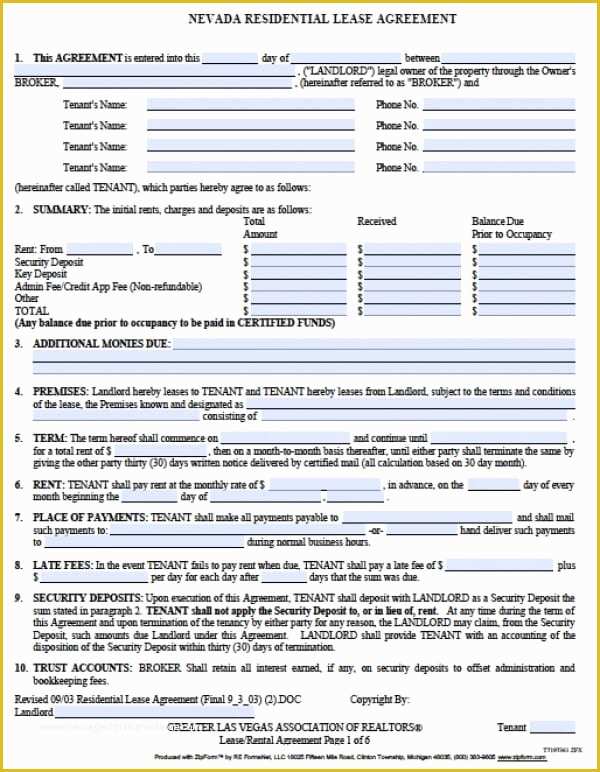 Free Nevada Will Template Of Standard Pdf