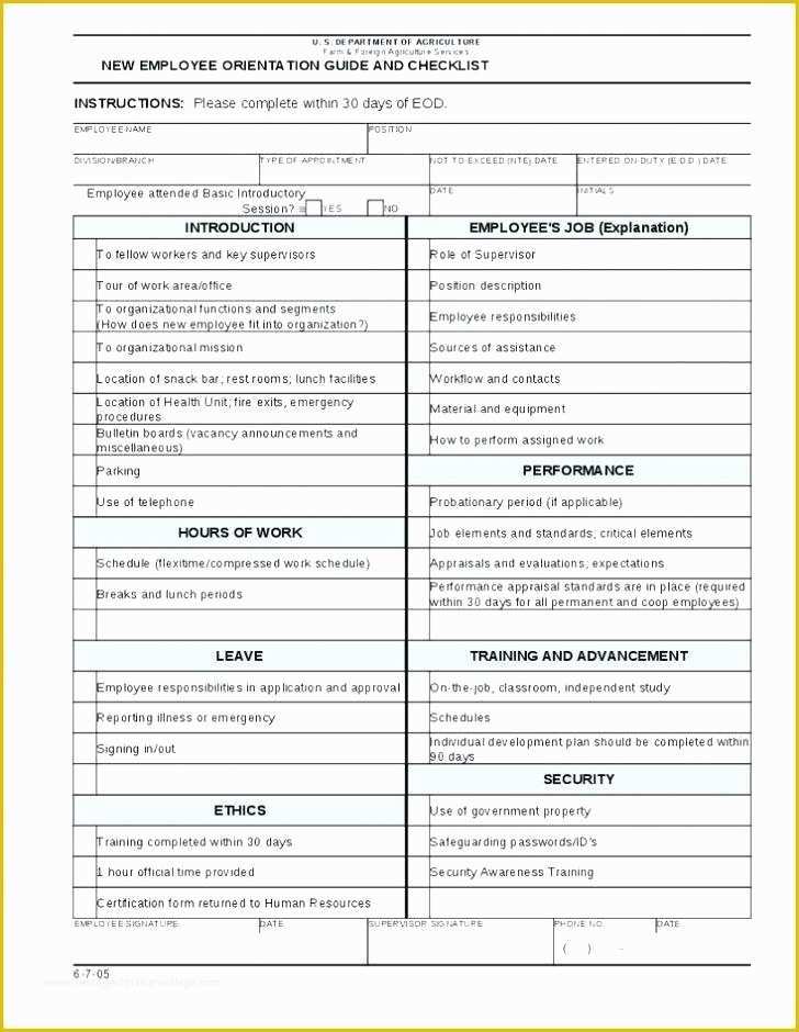 Free New Employee orientation Checklist Templates Of Employment Checklist form Free New Employee orientation