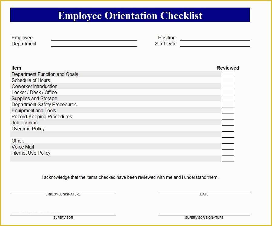 Free New Employee orientation Checklist Templates Of New Employee orientation Checklist
