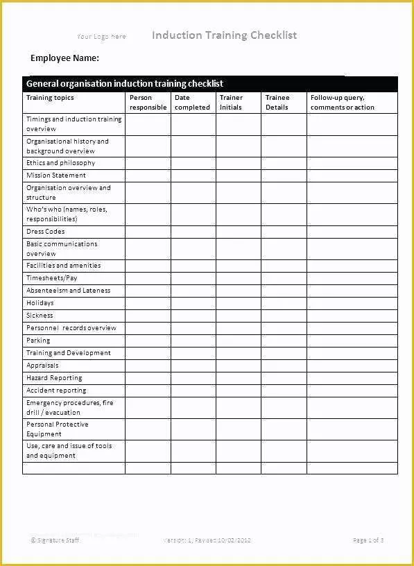 Free New Employee orientation Checklist Templates Of New Employee orientation Checklist Template Word and Excel