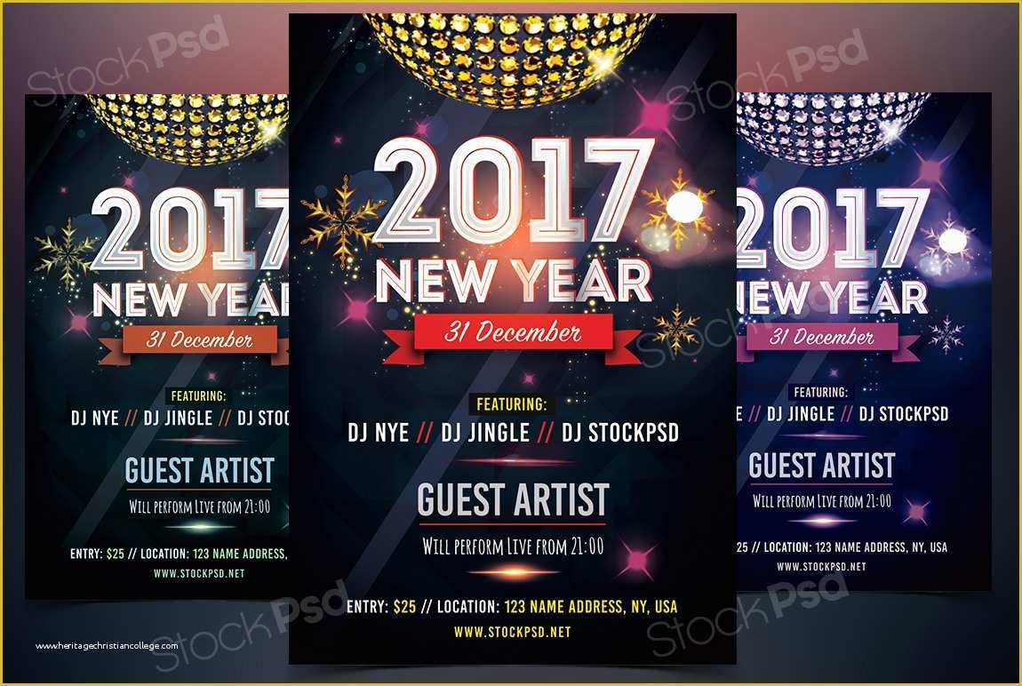 Free New Years Eve Flyer Template Of 2017 New Year Free Psd Flyer Template Stockpsd