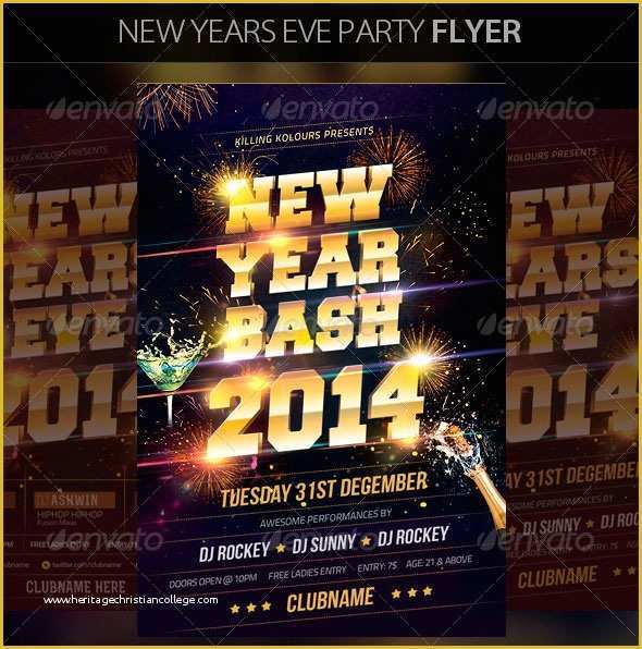 Free New Years Eve Flyer Template Of 25 Christmas & New Year Party Psd Flyer Templates