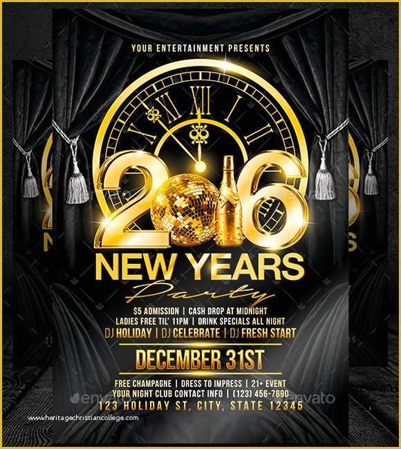 Free New Years Eve Flyer Template Of 35 Amazing New Year Party Flyer Templates to Download