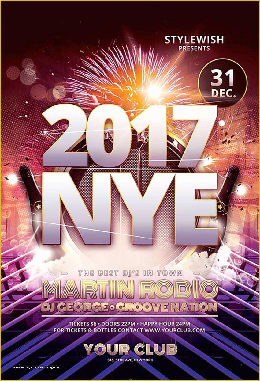 Free New Years Eve Flyer Template Of 50 Amazing Christmas and New Year S Eve Flyers for the