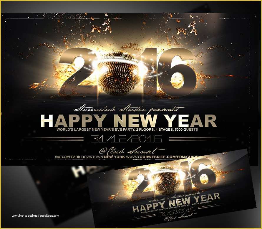 Free New Years Eve Flyer Template Of Happy New Year Flyer Template