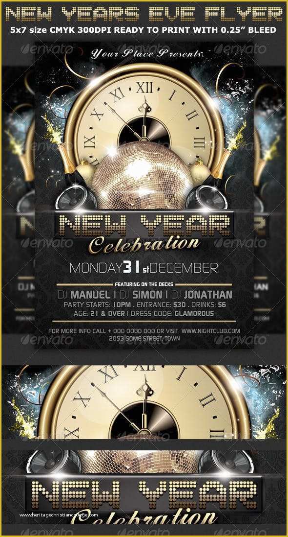 Free New Years Eve Flyer Template Of New Years Eve Party Flyer Template by Hotpin