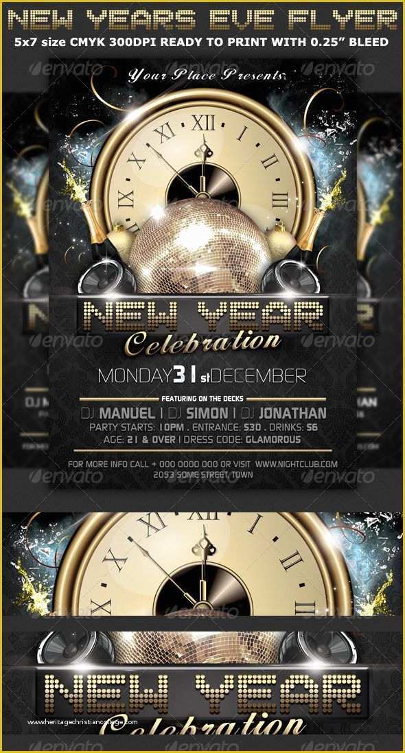 Free New Years Eve Flyer Template Of New Years Eve Party Flyer Template is A Modern Psd Flyer