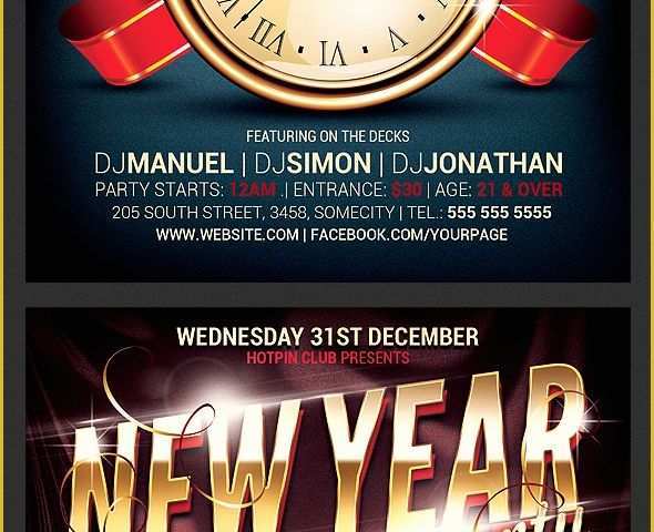 Free New Years Eve Flyer Template Of New Years Eve Party Flyer Template