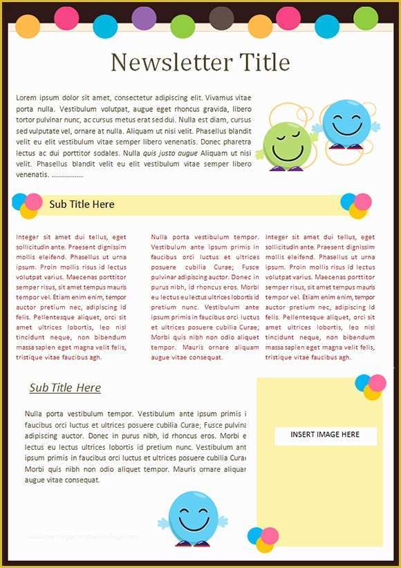 Free Newsletter formats Templates Of Kindergarten Newsletter Templates Free