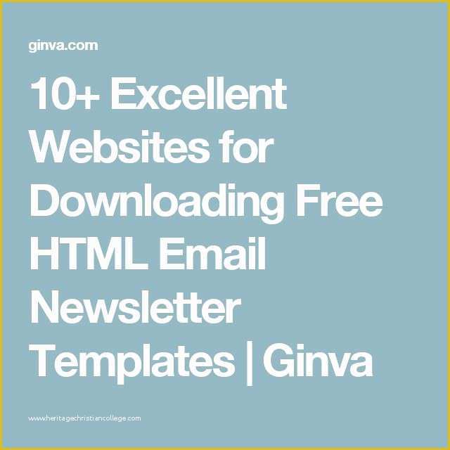 Free Newsletter Template HTML Of 10 Excellent Websites for Downloading Free HTML Email