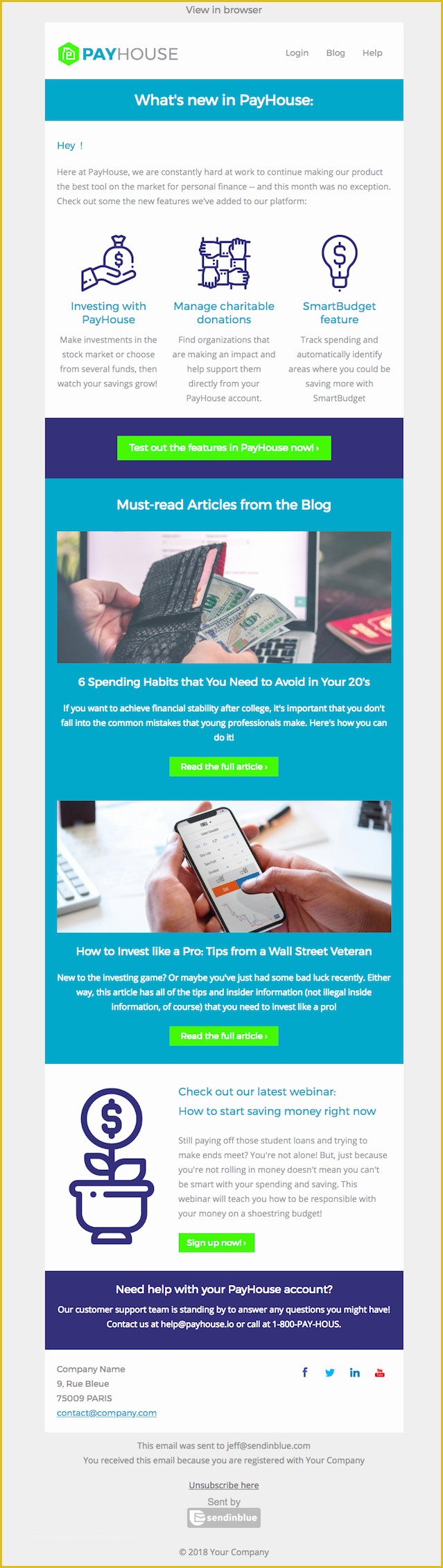 Free Newsletter Template HTML Of 5 Free HTML Newsletter Templates to Wow Your Au Nce