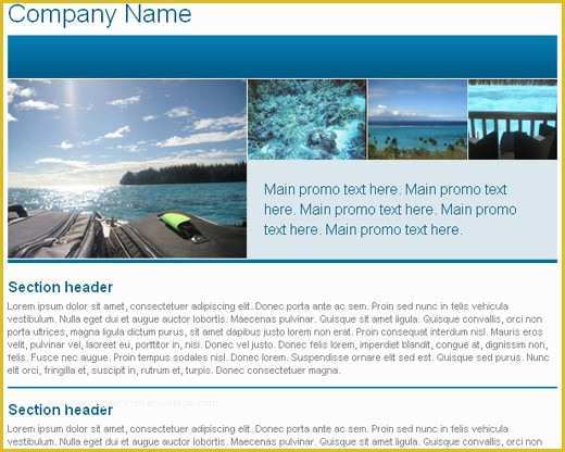 Free Newsletter Template HTML Of Free HTML Newsletter Templates Noupe