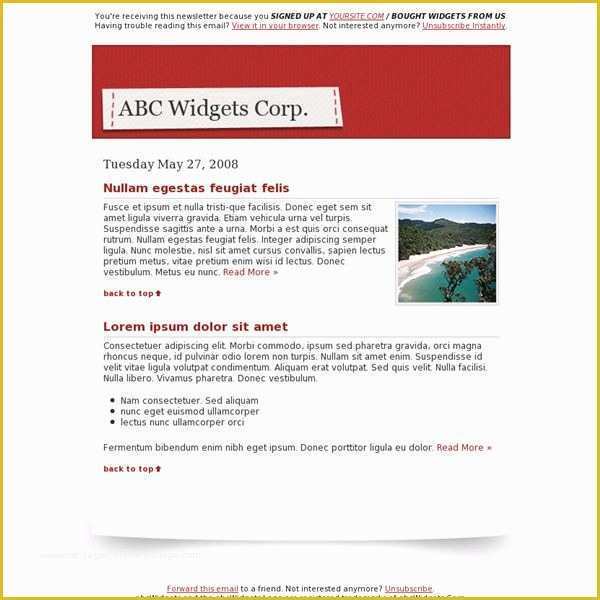 Free Newsletter Template HTML Of top 10 Free HTML Newsletter Templates something for Everyone