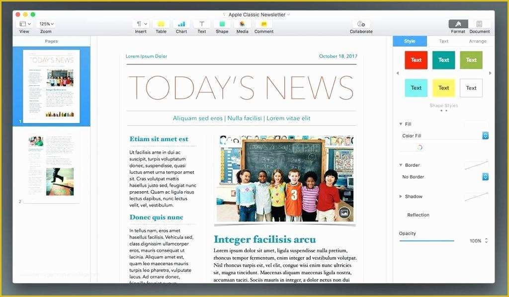 Free Newsletter Templates for Mac Pages Of Apple Mac Newsletter Templates Pages Update S