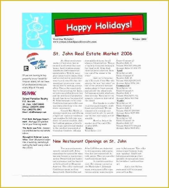 Free Newsletter Templates for Mac Pages Of Christmas Newsletter Template for Pages