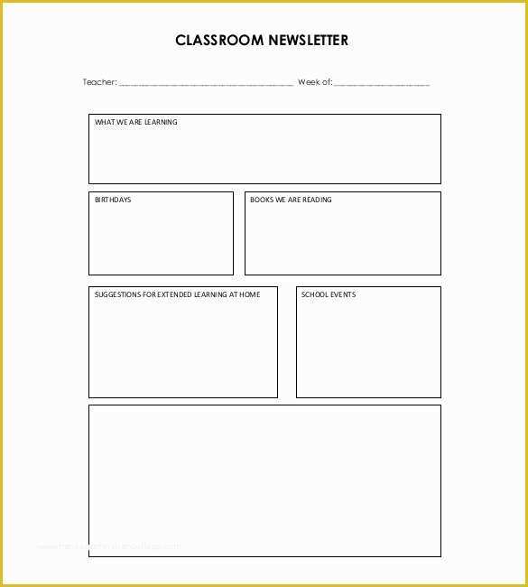 Free Newsletter Templates for Teachers Of 9 Teacher Newsletter Templates – Free Sample Example