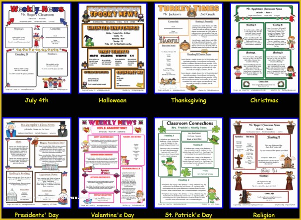 Free Newsletter Templates for Teachers Of Custom Classroom Newsletter Printable Sample Home