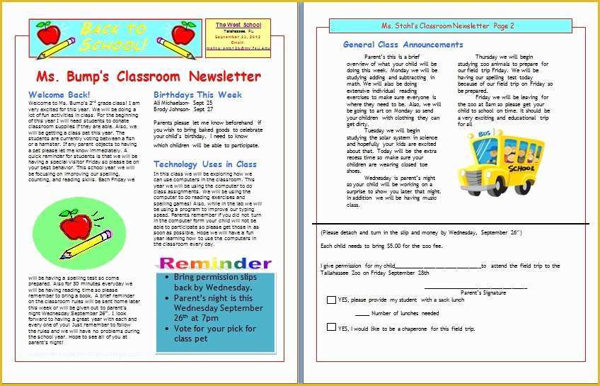Free Newsletter Templates for Teachers Of Free Editable Newsletter Templates for Teachers