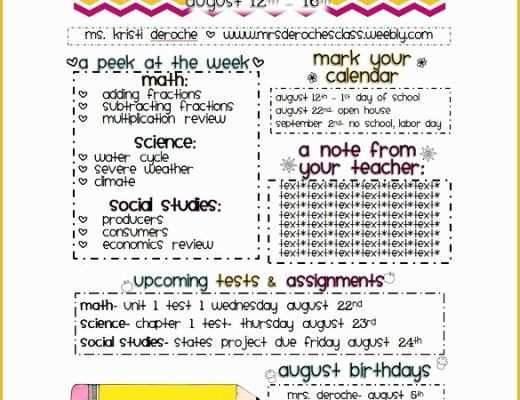 Free Newsletter Templates for Teachers Of Free Editable Newsletter Templates for Teachers