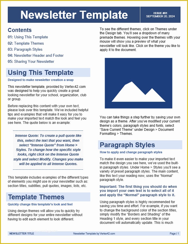 Free Newsletter Templates Word Of Free Newsletter Templates for Word