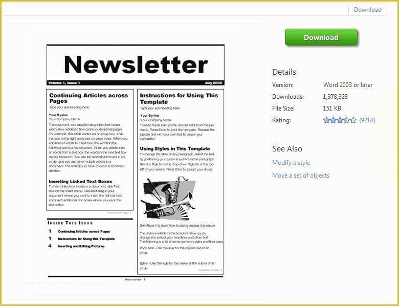 Free Newsletter Templates Word Of Newsletter Templates Word