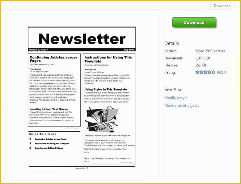 Free Newsletter Templates Word Of Newsletter Templates Word