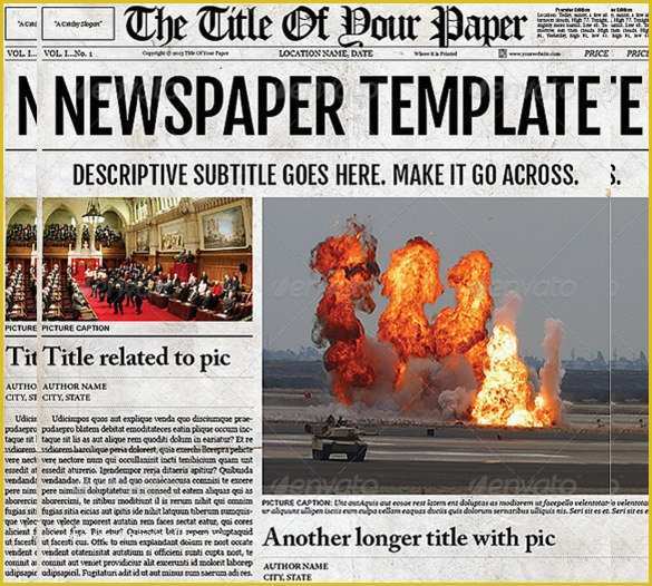 Free Newspaper Article Template Of 14 Old Newspaper Templates Free Sample Example format