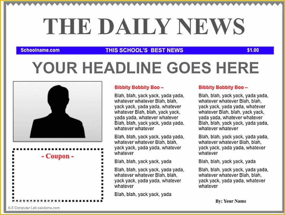 Free Newspaper Article Template Of 3 Good Ipad Newspaper Templates for Teachers