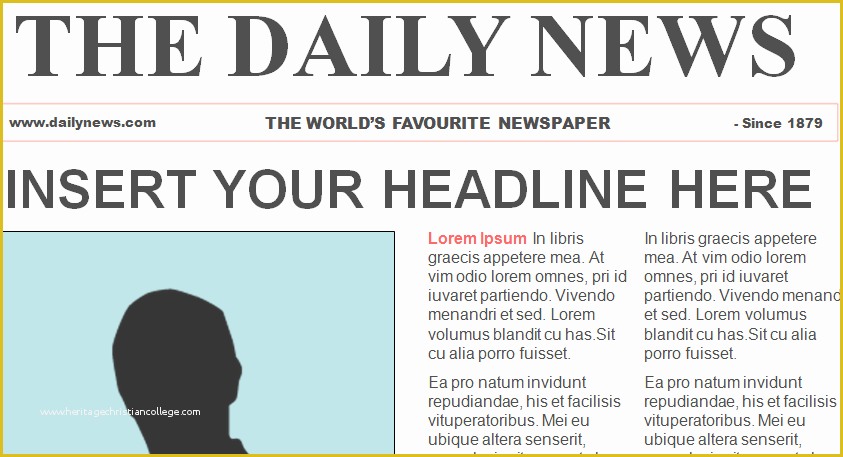 Free Newspaper Article Template Of 6 Newspaper Template Word
