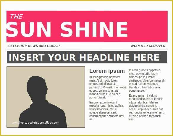 Free Newspaper Article Template Of News Article Template