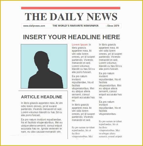 Free Newspaper Article Template Of Newspaper Article Template