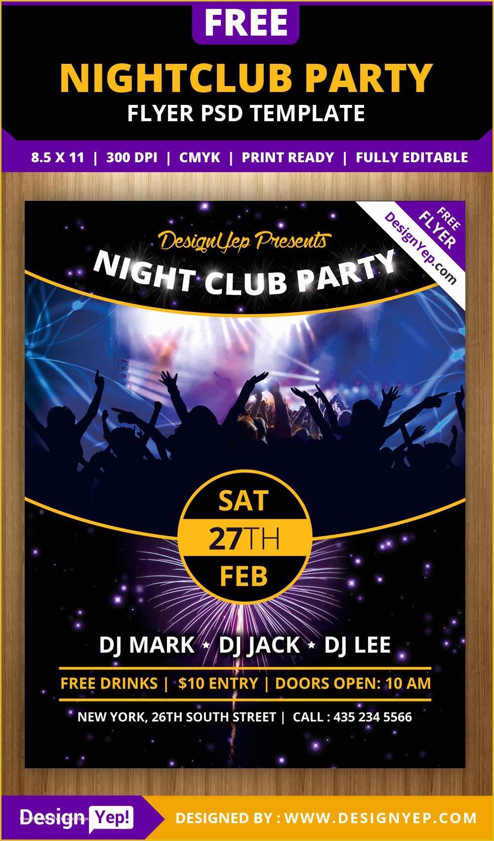 Free Nightclub Flyer Templates Of Free Nightclub Party Flyer Psd Template Designyep