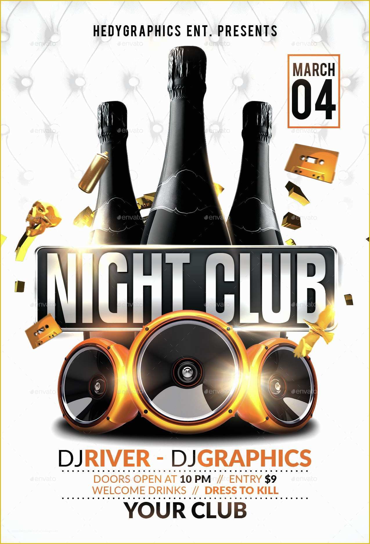 Free Nightclub Flyer Templates Of Night Club Flyer Template by Hedygraphics
