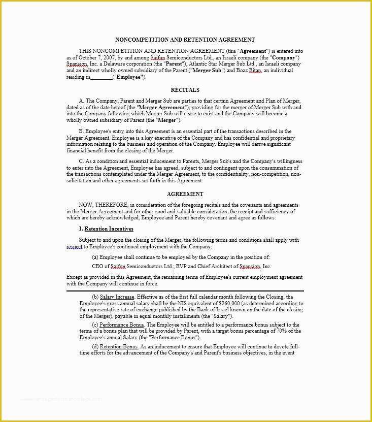 Free Non Compete Agreement Template Of 39 Ready to Use Non Pete Agreement Templates Free