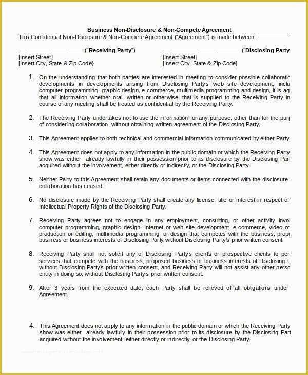 Free Non Disclosure Agreement Template California Of 20 Non Disclosure Agreement Templates Doc Pdf