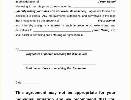 Free Non Disclosure Agreement Template California Of Basic Non Disclosure Agreement – Emmamcintyrephotography