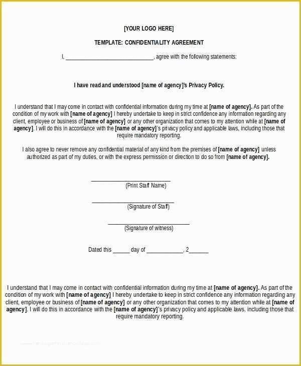 Free Non Disclosure Agreement Template California Of Free Non Disclosure Agreement form – 10 Free Word Pdf