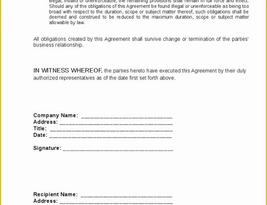 Free Non Disclosure Agreement Template Pdf Of top 5 Free Non Disclosure Agreement Templates Word