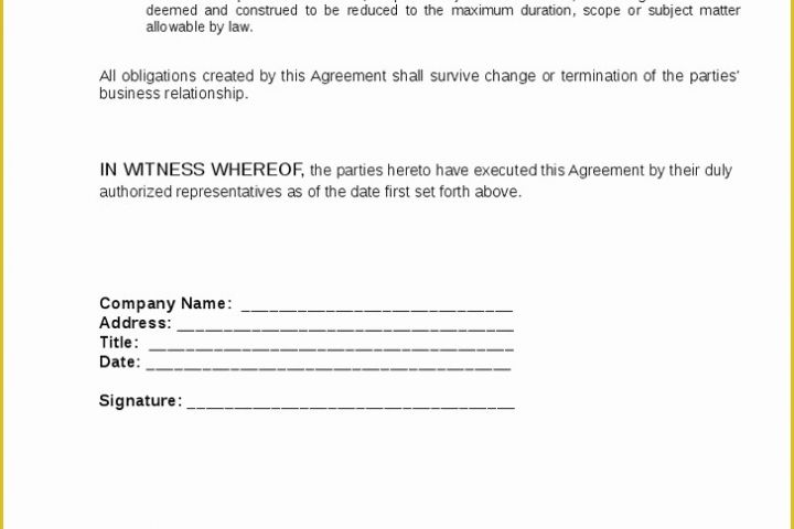 Free Non Disclosure Agreement Template Pdf Of top 5 Free Non Disclosure Agreement Templates Word