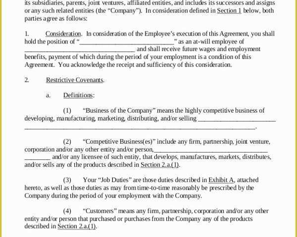 Free Non Disclosure Non Compete Agreement Template Of 16 Non Disclosure Non Pete Agreement Templates Free