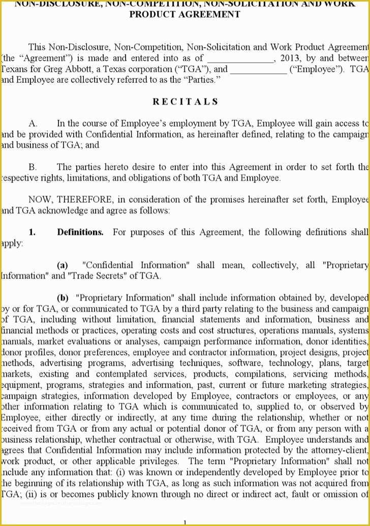 Free Non Disclosure Non Compete Agreement Template Of Download Sample Non Disclosure Non Pete Agreements for