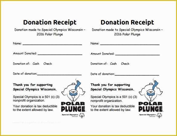 Free Non Profit Donation Receipt Template Of 10 Donation Receipt Templates – Free Samples Examples