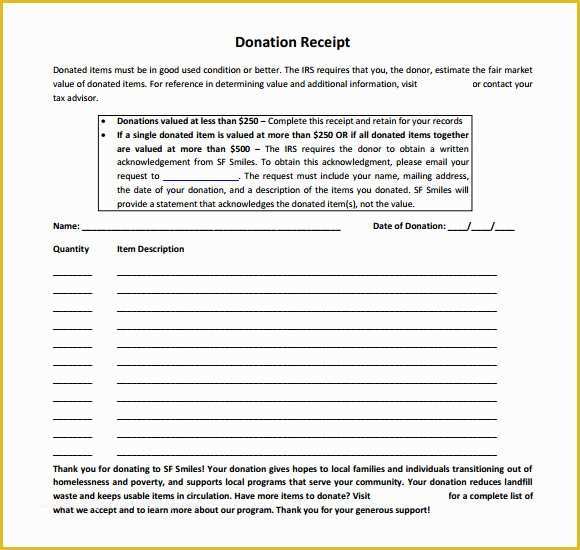 Free Non Profit Donation Receipt Template Of 10 Donation Receipt Templates – Free Samples Examples