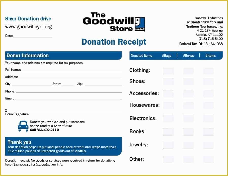 Free Non Profit Donation Receipt Template Of 40 Donation Receipt Templates &amp; Letters [goodwill Non Profit]