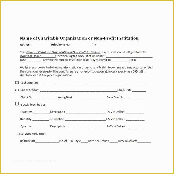 Free Non Profit Donation Receipt Template Of Charitable Donation Receipts Requirements as Supporting