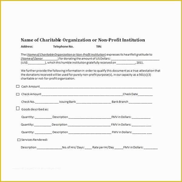 Free Non Profit Donation Receipt Template Of Charitable Donation Receipts Requirements as Supporting