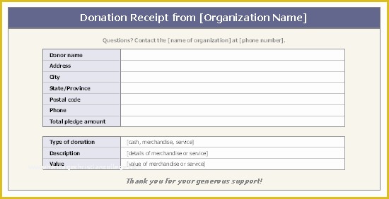 Free Non Profit Donation Receipt Template Of Donation Receipt