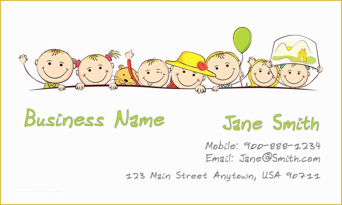 Free Nursing Business Card Templates Of Babysitting and Day Care Business Cards
